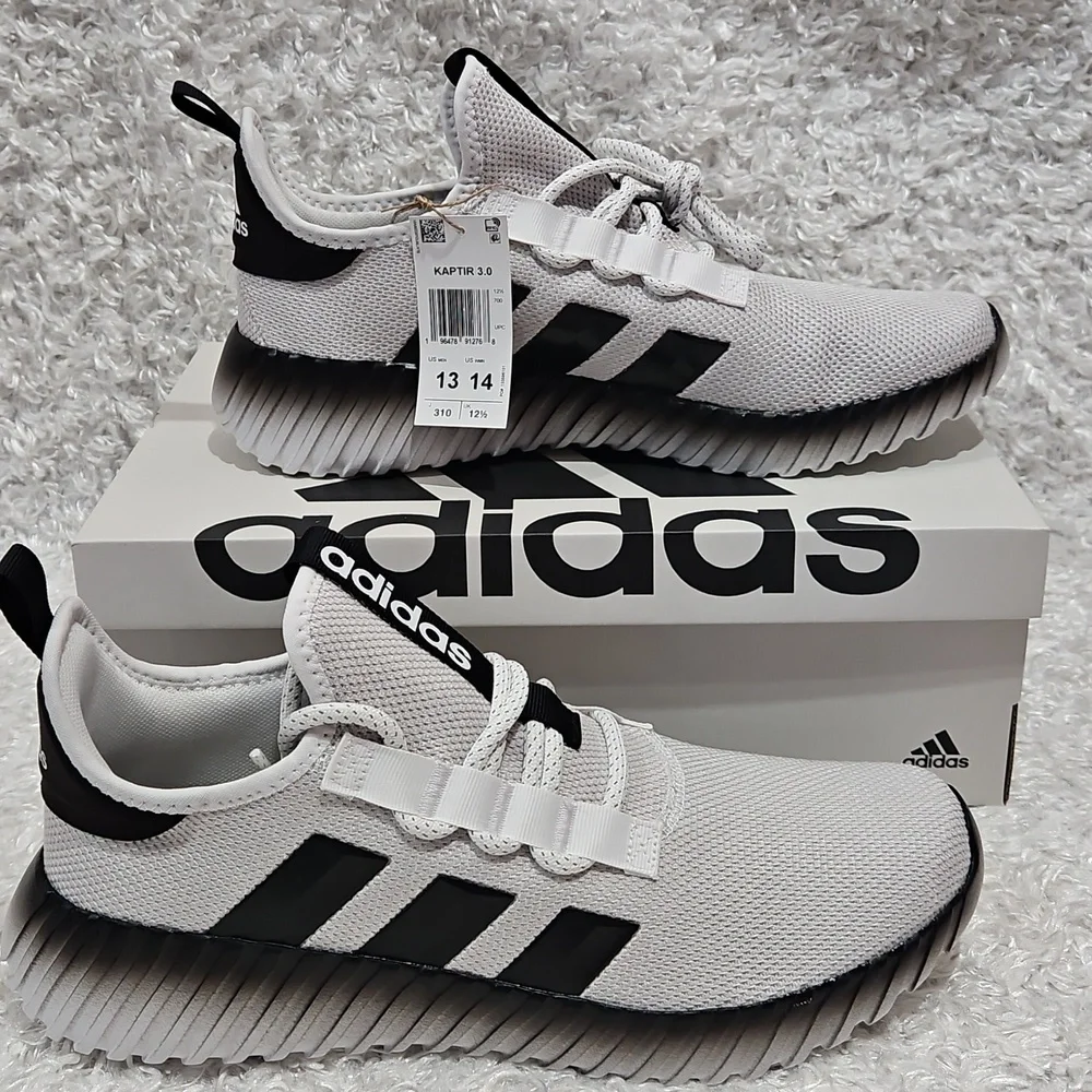 Men's Adidas Kaptir 3.0 Two-toned Light Gray And Black Sneakers